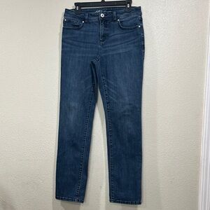 INC International Concepts Dark Blue Women's Straight Jeans